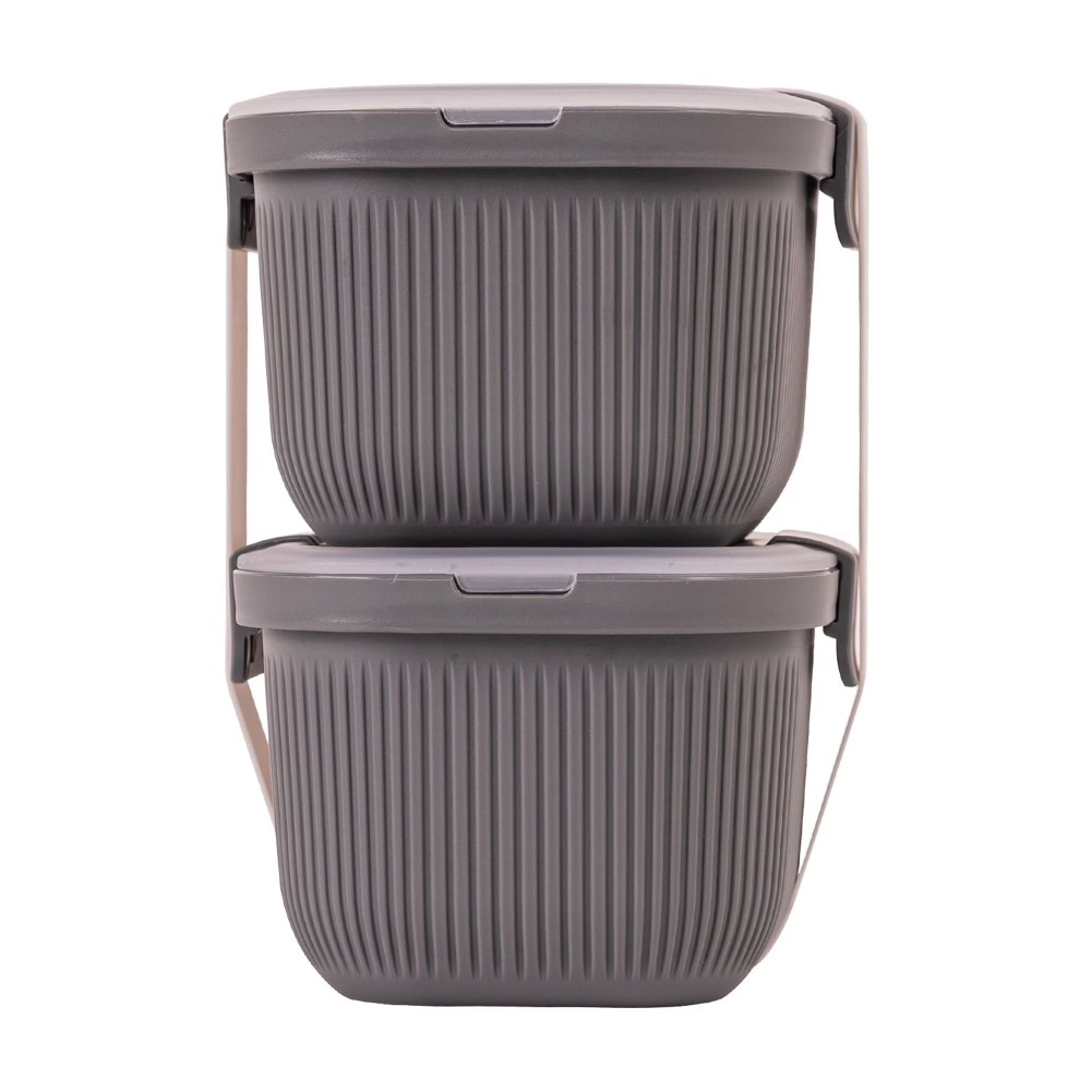 Rectangle Grey Bento Box Snack - Meal Prep Box avaliação e preço