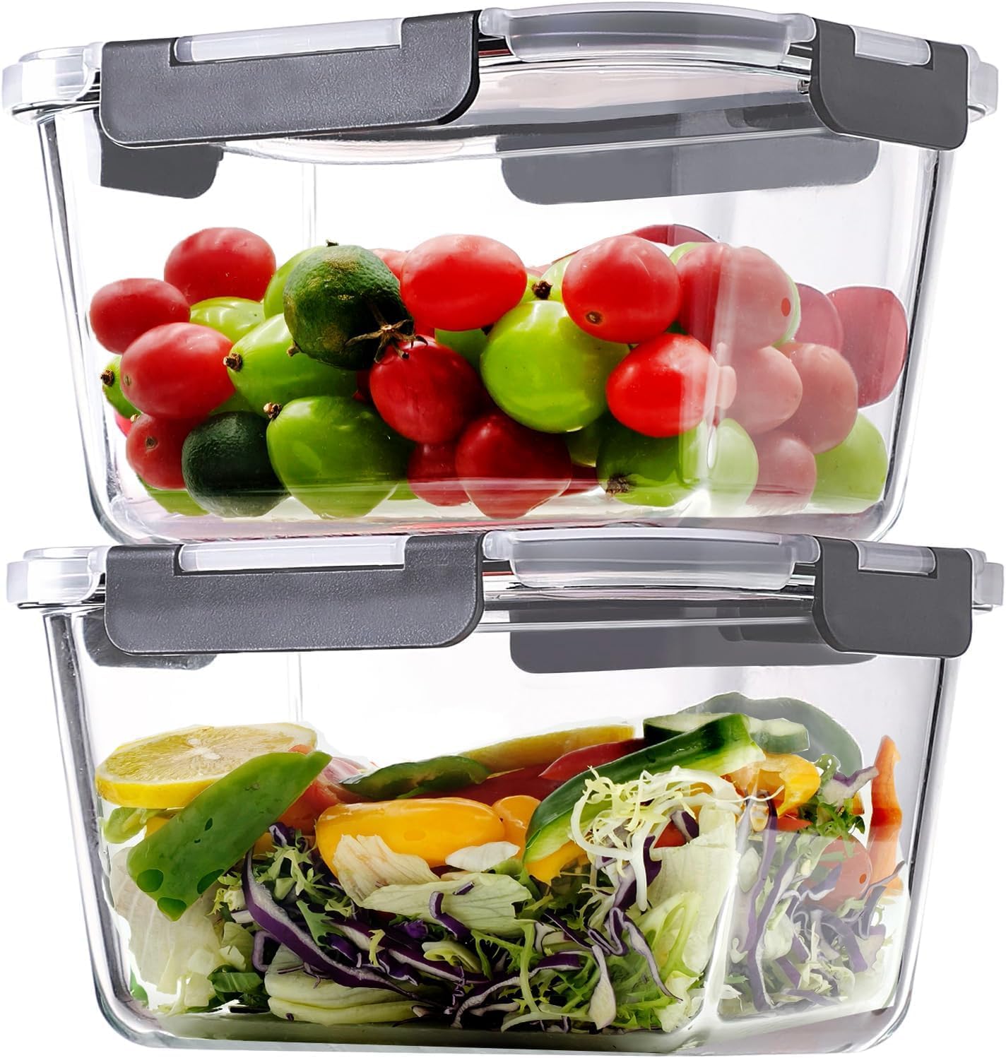 Large Glass Storage Containers - Meal Prep With Chicken avaliação e preço