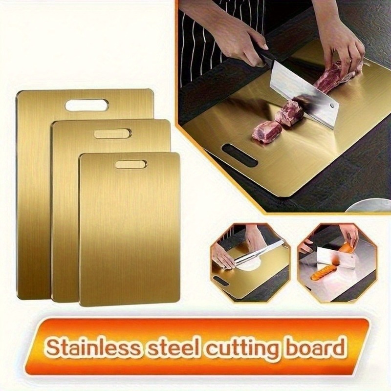 Gold-colored Stainless Steel C - Food Prep Mat avaliação e preço