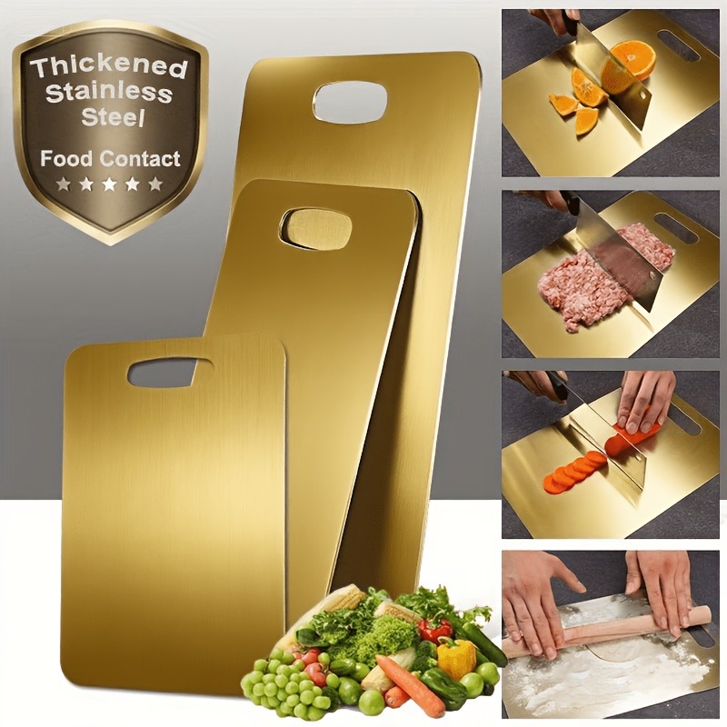 Gold-colored Stainless Steel C - Food Prep Mat avaliação e preço