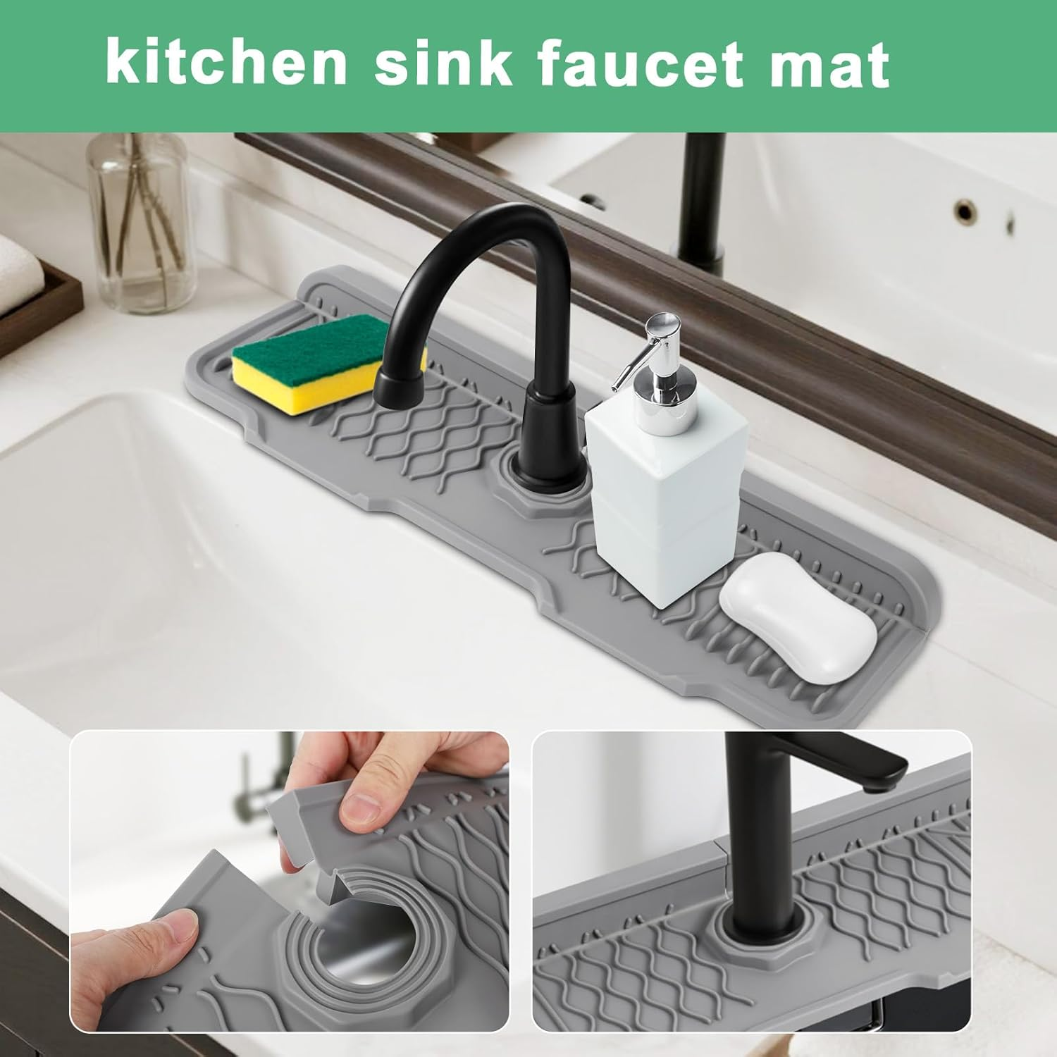 Non-slip Silicone Kitchen Drai - Food Prep Mat avaliação e preço