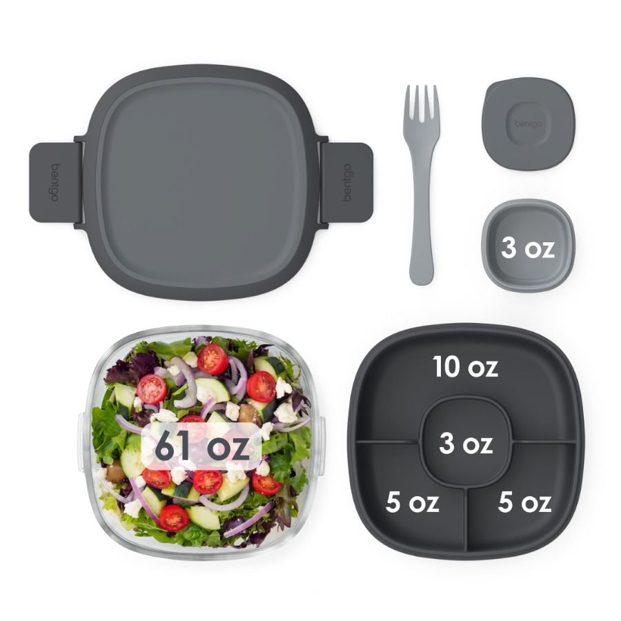 Versatile 5-Compartment Salad  - Meal Prep Easy Healthy avaliação e preço